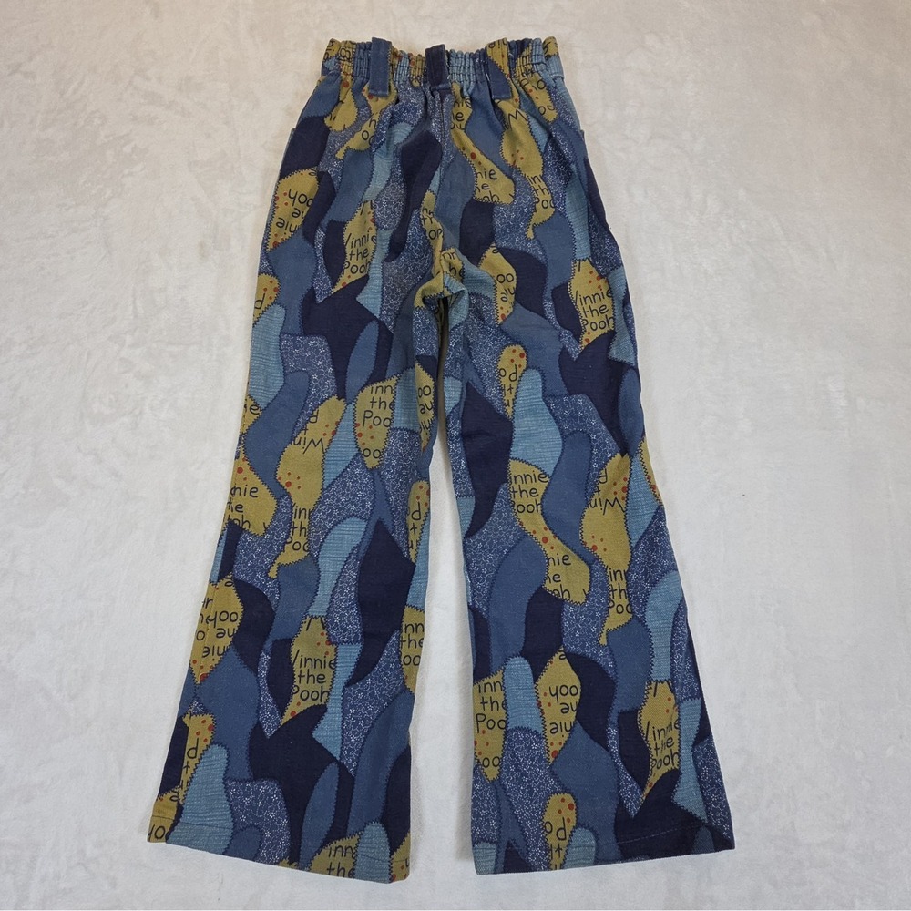 Vintage Kids Winnie The Pooh Pants Kids 6X Disney Sears 70's 80's Flare Leg - Picture 3 of 12